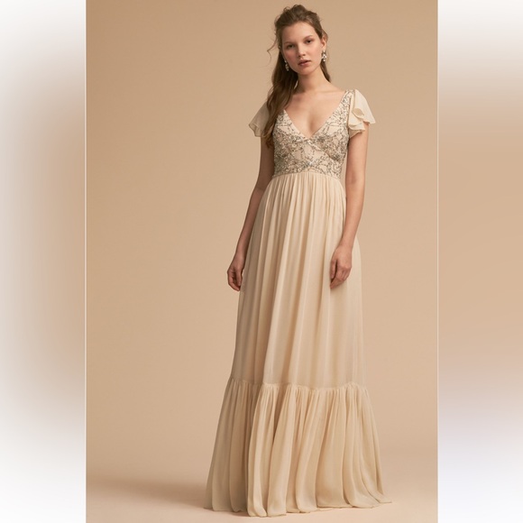 BHLDN Dresses & Skirts - BHLDN Anthropologie Daphne Sequin Formal Bridal‎ Gown Dress